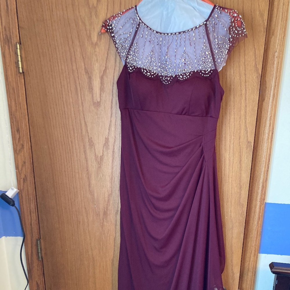 Mother of the bride dress floorlength with beaded top